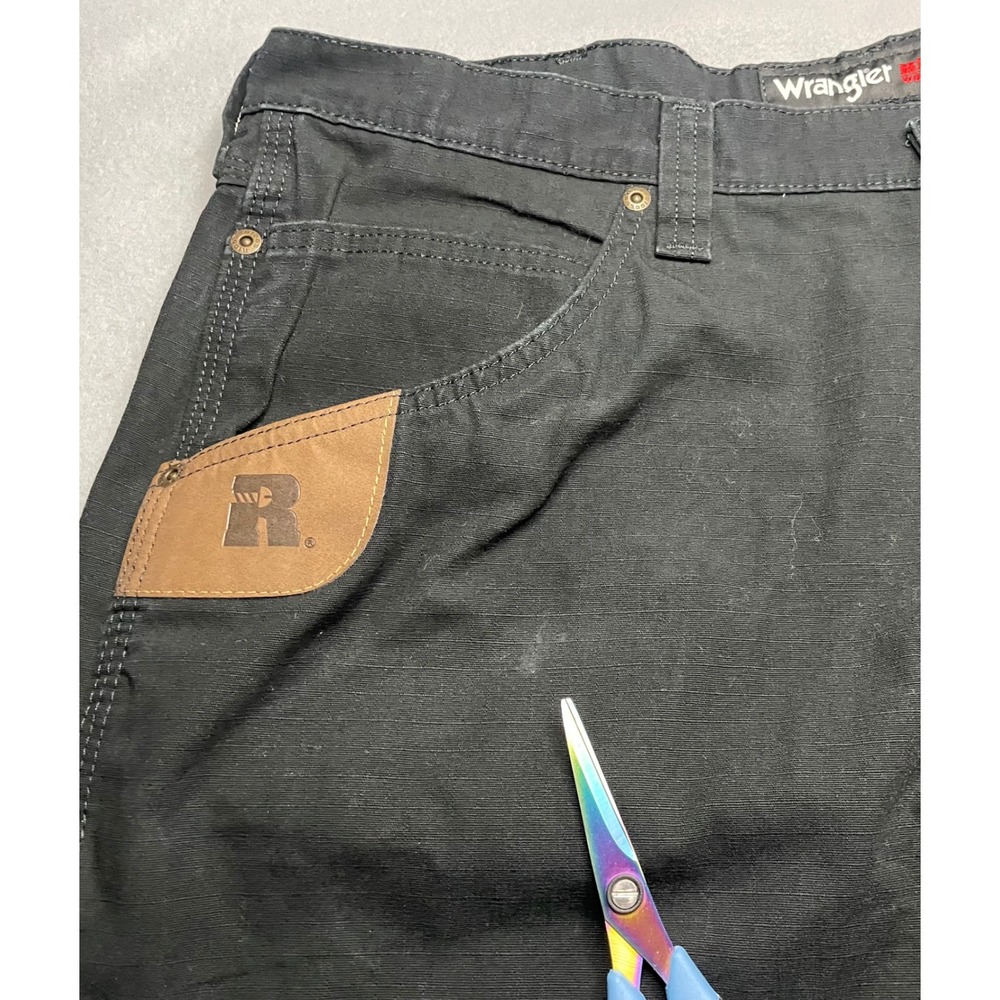 Wrangler Riggs Workwear Mens Black Ripstop Carpenter Pants 38x30‎ 103W020BL - Picture 4 of 14